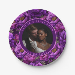 Mooie pioenen Borden voor bruiloft Papieren Bordje