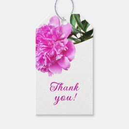 Mooie pioenen. cadeaulabel