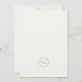 Mooie pioenen salie groen script ivoren doop kaart (Achterkant)