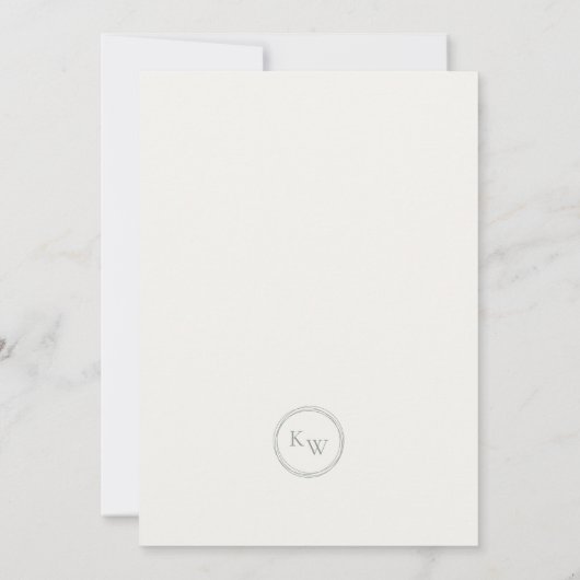 Mooie pioenen salie groen script ivoren doop kaart (Achterkant)