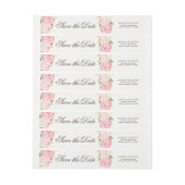 Mooie Pioenenbloemen RSVP Wraparound Label (Vel)