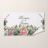 Mooie pioenroosbloemen w / gekleurde achtergrond o bad handdoek (Handdoek)