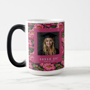 Mooie Pioenrozen Bloemstuk Afstudeercadeau voor Vr Magische Mok