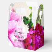 Mooie Pioenrozen Bruiloft Gable Favor Box Bedankdoosjes (Geopend)
