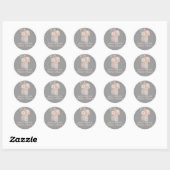 Mooie Pioenrozen Mason Jar Bruiloft Sticker (Vel)