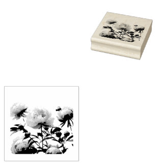 Mooie Pioenrozen Rubberstempel