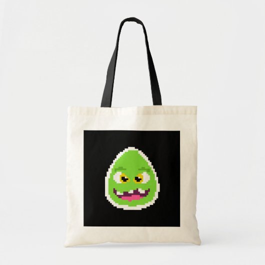 Mooie pixel eimonster koffiemok tote bag (Voorkant)