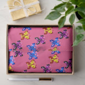 Mooie Pixel Vlinder Patroon Heet Roze Achtergrond Tissuepapier (Geschenk)