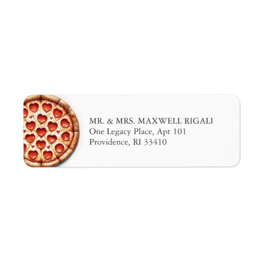 Mooie Pizza Retouradres Envelop Labels (Voorkant)