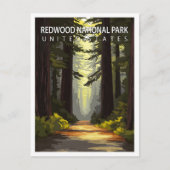 Mooie plaats Redwood National Park USA Reizen Briefkaart (Voorkant)