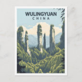 Mooie plaats Wulingyuan China Art Travel Briefkaart (Voorkant)