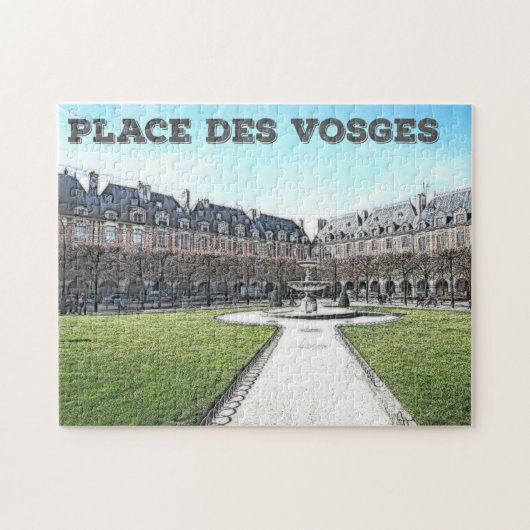 Mooie Place des Vosges Place Royale Paris cadeau Legpuzzel (Horizontaal)
