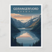 Mooie Place Geirangerfjord Noorwegen Reizen Briefkaart (Voorkant)