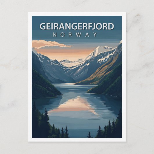 Mooie Place Geirangerfjord Noorwegen Reizen Briefkaart (Voorkant)