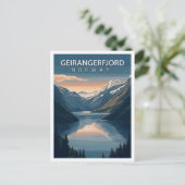 Mooie Place Geirangerfjord Noorwegen Reizen Briefkaart (Staand voorkant)
