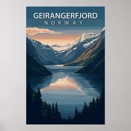 Mooie Place Geirangerfjord Noorwegen Reizen Poster (Voorkant)