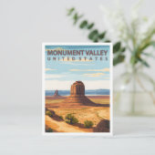 Mooie Place Monument Valley USA Reizen Briefkaart (Staand voorkant)