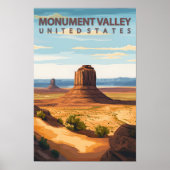 Mooie Place Monument Valley USA Reizen Poster (Voorkant)