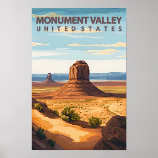 Mooie Place Monument Valley USA Reizen Poster (Voorkant)