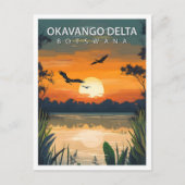 Mooie Place Okavango Delta Botswana Reizen Briefkaart (Voorkant)