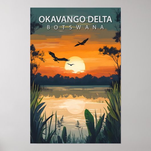 Mooie Place Okavango Delta Botswana Reizen Poster (Voorkant)