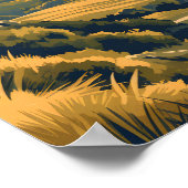 Mooie Place Tafelberg Zuid-Afrika Reizen Poster (Hoek)