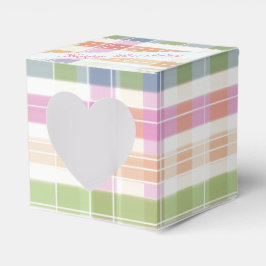 Mooie Plaid Heart Gast Favoriet Box Bedankdoosjes