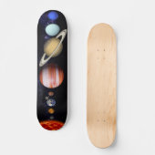 Mooie planeet in het universum persoonlijk skateboard (Voorkant)