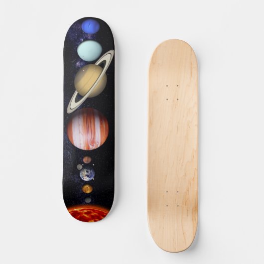 Mooie planeet in het universum persoonlijk skateboard (Voorkant)