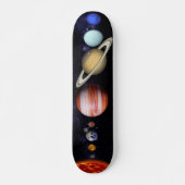 Mooie planeet in het universum persoonlijk skateboard (Voorkant)