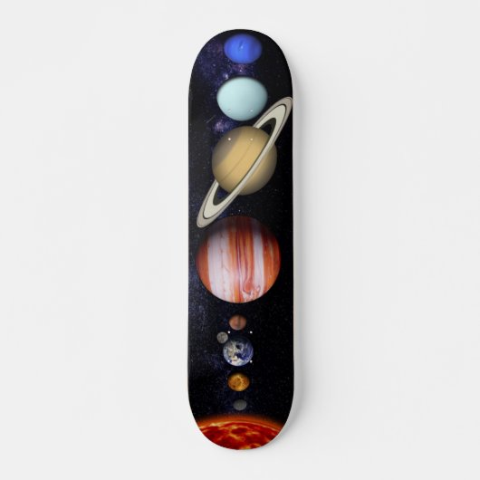 Mooie planeet in het universum persoonlijk skateboard (Voorkant)
