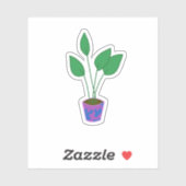 Mooie Plant in Bloempot Sticker (Vel)