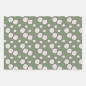 Mooie Plant Macramé Verspreide Stip Groene Patrone Inpakpapier Vel (Voorkant 2)