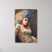 Mooie Platinum Bombshell Drag Queen Portret Canvas Afdruk (Voorkant)
