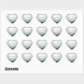 Mooie Platinum hart bruiloft dank u Sticker (Vel)