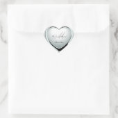 Mooie Platinum hart bruiloft dank u Sticker (Tas)