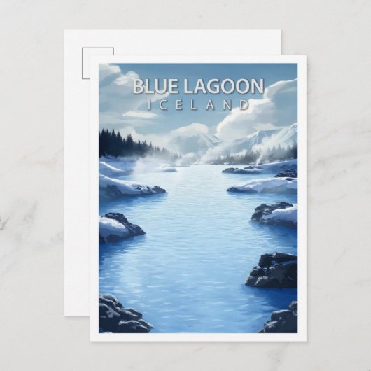 Mooie plek Blue Lagoon IJsland Reizen Briefkaart (Voorkant / Achterkant)