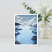 Mooie plek Blue Lagoon IJsland Reizen Briefkaart (Staand voorkant)
