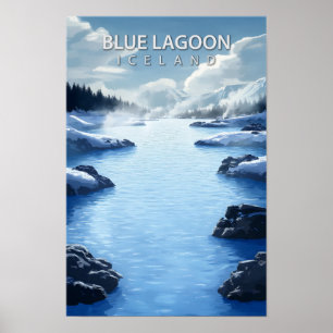 Mooie plek Blue Lagoon IJsland Reizen Poster