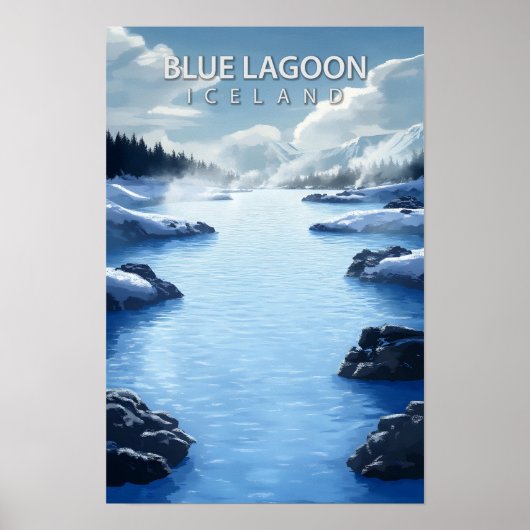 Mooie plek Blue Lagoon IJsland Reizen Poster (Voorkant)