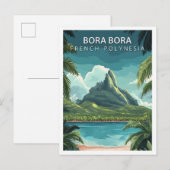 Mooie plek Bora Bora Frans Polynesië Reizen Briefkaart (Voorkant / Achterkant)