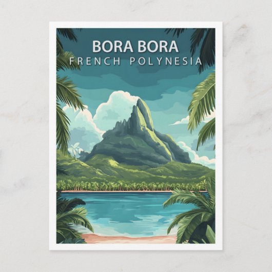 Mooie plek Bora Bora Frans Polynesië Reizen Briefkaart (Voorkant)