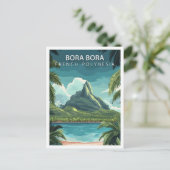 Mooie plek Bora Bora Frans Polynesië Reizen Briefkaart (Staand voorkant)