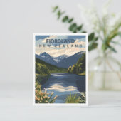 Mooie plek Fiordland Nieuw-Zeeland Reizen Briefkaart (Staand voorkant)