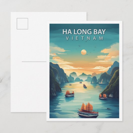Mooie plek Ha Long Bay Vietnam Reizen Briefkaart (Voorkant / Achterkant)