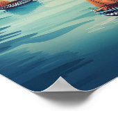 Mooie plek Ha Long Bay Vietnam Reizen Poster (Hoek)