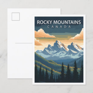 Mooie plek Rocky Mountains Canada Reizen Briefkaart