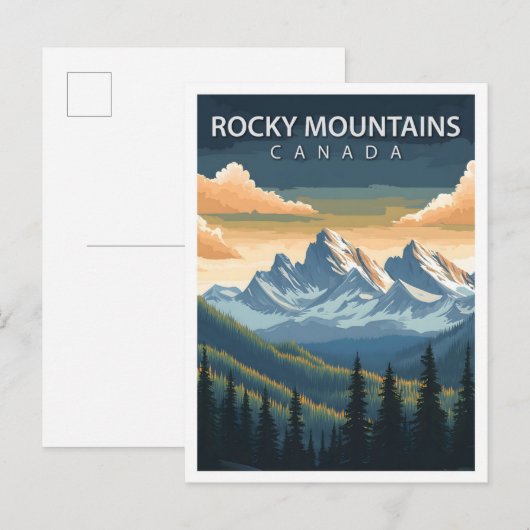 Mooie plek Rocky Mountains Canada Reizen Briefkaart (Voorkant / Achterkant)