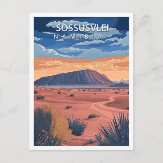 Mooie plek Sossusvle Namibië Reizen Briefkaart (Voorkant)