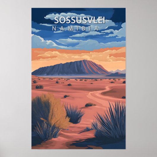 Mooie plek Sossusvle Namibië Reizen Poster (Voorkant)